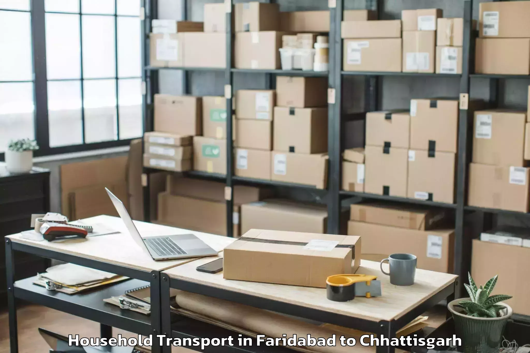 Hassle-Free Faridabad to Malkharoda Household Transport